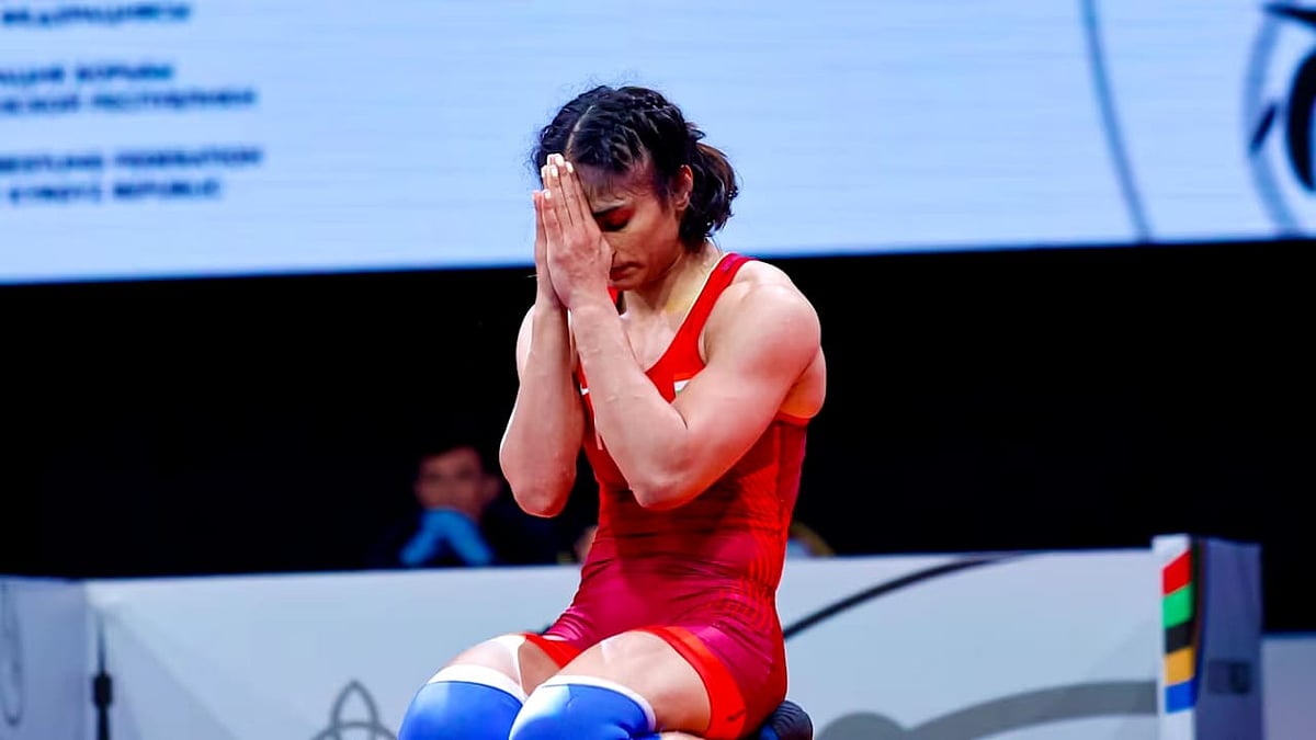 Indian wrestler Vinesh Phogat competing in women's 50kg freestyle category. - Photo: WFI